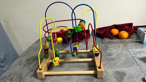 Colorful Wooden Bead Maze Toy