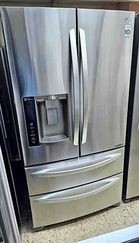 LG french door fridge with double freezer drawers latest model with water dispenser