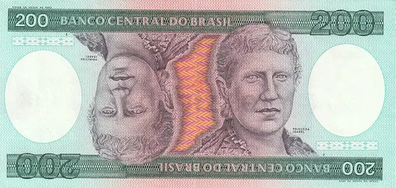 BRAZIL 200 CRUZEIROS BANKNOTE 1981