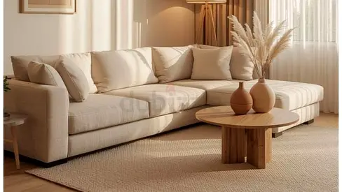 Stylish cozy 4 seater L shape sofa