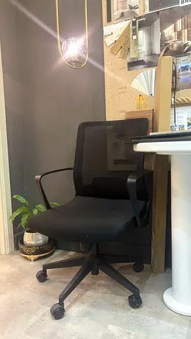 Comfortable Black Office Chair with Wheels
