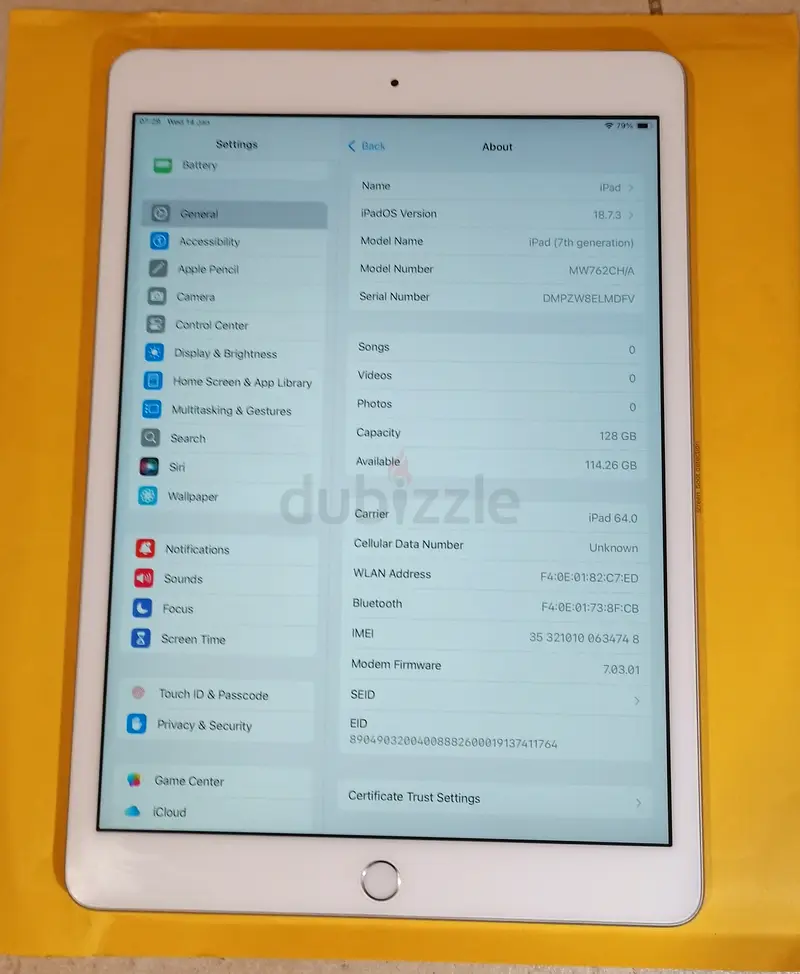 IPAD 7TH GENERATION 128GB CELLULAR65073412177282111