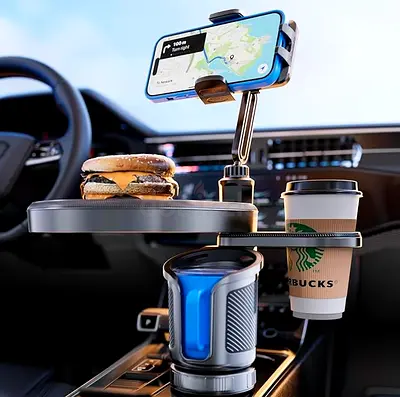 4 in 1 Phone Holder Mount for Car, Auto Multi with 360° Rotatable Phone Holder Cup Holder