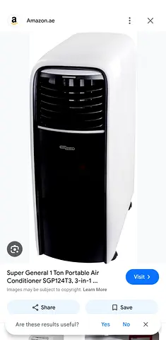 Super General 1 Ton Portable Air Conditioner - Perfect for Your Home!