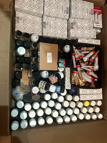 Large Bundle of Glass Paints and Relief Paints Amsterdam Talens, Pebeo Vitrea, Idea Vetro and
