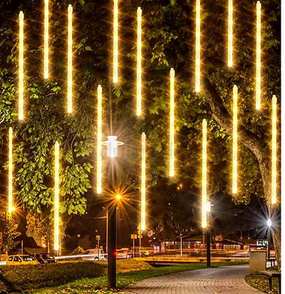 Dazzle Bright 480 LED Christmas Light, Meteor Shower Rain Lights 50cm 10 Tubes, Waterproof Plug