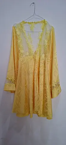 Elegant Yellow Lace Dress