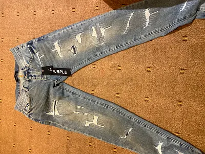 Designer purple jeans size 29