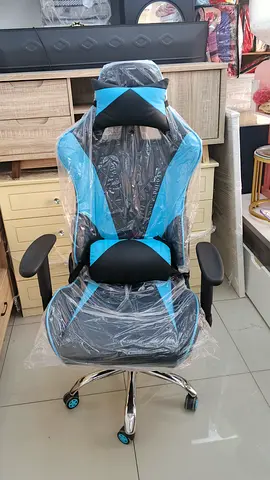 Gaming Office Chair with Blue Accent