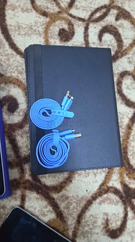 Stylish Black Notebook with Blue Cable Organizers and with covers .... Ipad 5, 64gb , 128gb
