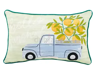 12 in. x 20 in. Green Sunshine Grove Lumbar Outdoor Throw Pillow