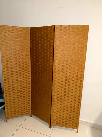 Stylish Room Divider with Woven Design