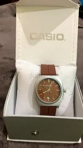 Stylish Casio Watch with Brown Strap Brand New