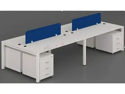 Unique 4 Seater Workstation Desk UAE with storage