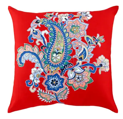 18 in. x 18 in. Galina Chili Outdoor Throw Pillow Cord