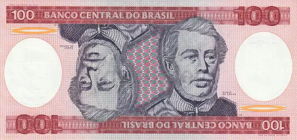 BRAZIL 100 CRUZEIROS BANKNOTE 1981