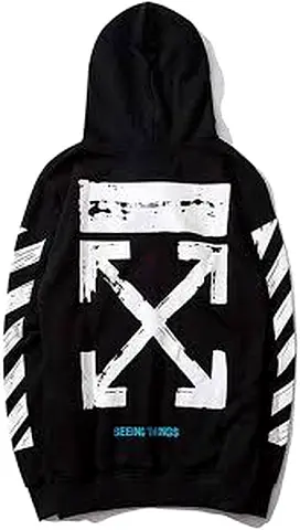 Off-White Graphic Hoodie in Black