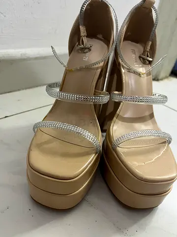 Elegant Womens Heels with Sparkling Straps