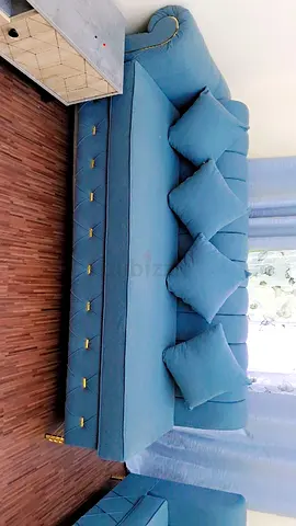 Elegant Grey Sofa with Cushions