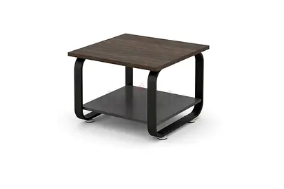Modern Office Side Table - Side Table with Powder-Coated Metal Legs