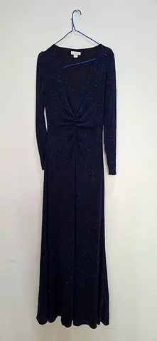 Elegant Navy Evening Dress with Sparkle
