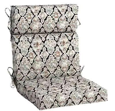 20 in. x 24 in. Windsor Distressed Geo Outdoor High Back Dining Chair Cushion