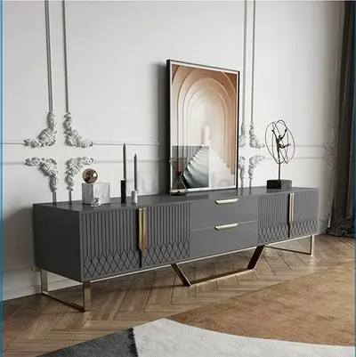 Elegant Grey Sideboard with Modern Design