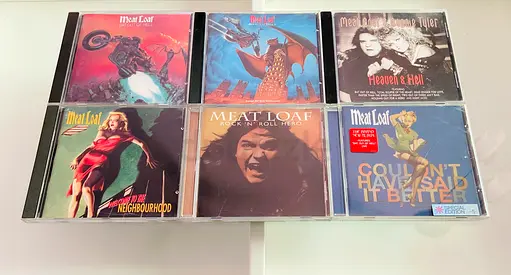 6 Meatloaf Music CD’s