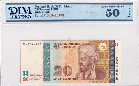 Tajikistan Banknote 20 somoni 1999 DIM 60AED