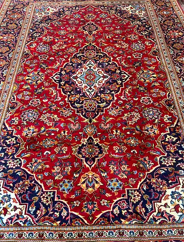 Elegant Persian Style Rug kashan handmade 3.40 by 2.24