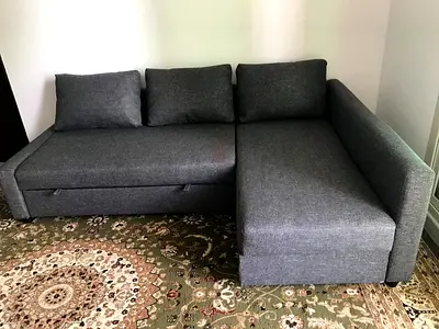 Great Condition Ikea Sofa Bed  with Storage dark gray