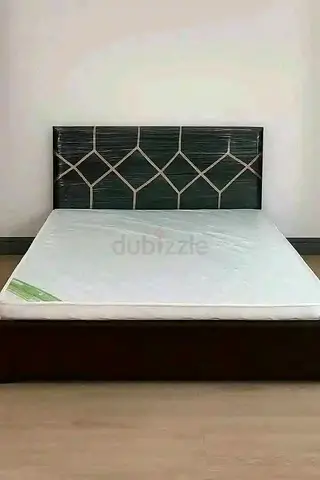 Modern Bed with Stylish Headboard