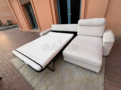 Perfect Condition Ikea Lidhult L Shape Sofa Bed with Storage