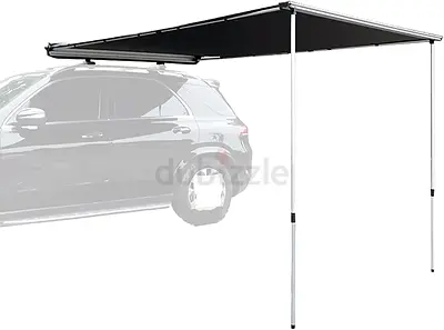 ar Awning for Truck Vehicle SUV Roof Rack with Aluminum Pole, Truck Canopy Sun Shade, Car Awning for