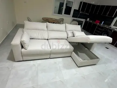 Looks great Condition Ikea Eskelstuna SofaBed With storage Beige