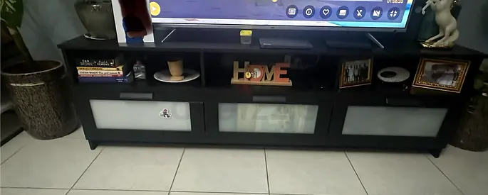 Stylish Black TV Unit with Sleek Design