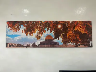Stunning Panoramic Wall Art of Islamic Architecture Jerusalem 145x45 cm