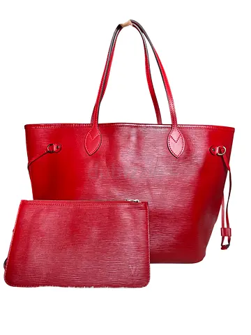 LOUIS VUITTON Castillian Red Epi Leather Neverfull PM Bag