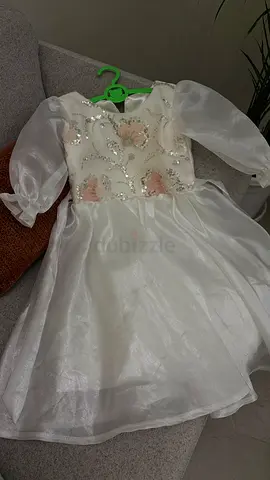 Beautiful White Dress for Girls with Sequin Details for 3-4 years old girl