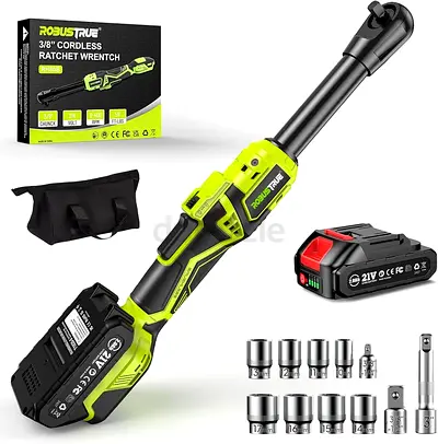 Robustrue Cordless Ratchet Wrench, 3/8 inch, 80N.m Torque