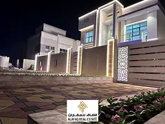 Luxury villa for sale in Al Yasmin – 8 bedrooms with a living room and a majlis, featuring a luxur