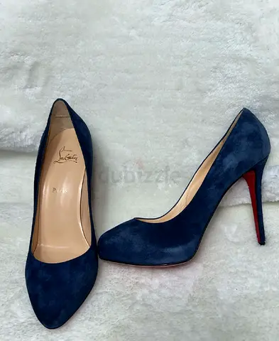 Christian Louboutin Blue Suede Fifi Pumps Heels