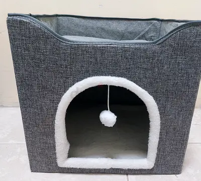 Cozy Cat Home with Play Ball