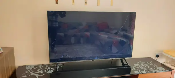 Damaged LG QNED75 TV for Parts or Repair