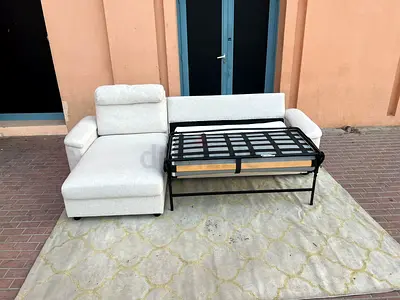 Great Condition Ikea Lidhult L Shape Sofa Bed with Storage