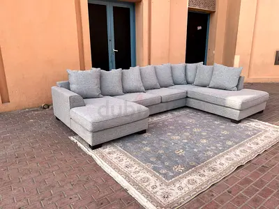 Comfortable The One Kingston Sectional U Shape Sofa light gray