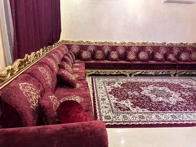 Majlis sofe set L shape with 3 coffee tables