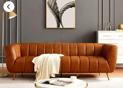 Elegant beautiful 3 seater leather sofa available