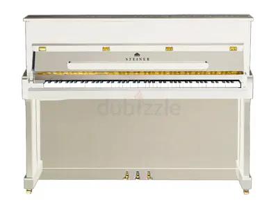 Steiner HU-110W Upright Piano - White