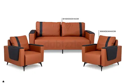 Stylish and Comfortable Sofa Set in Brown